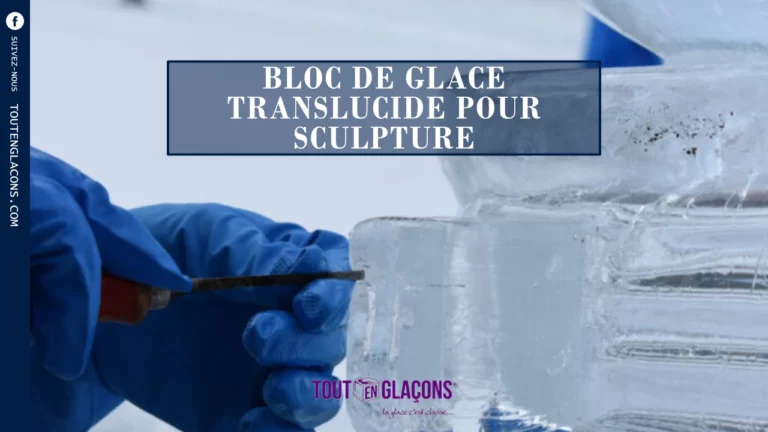 bloc de glace translucide pour sculpture tout en glaçons