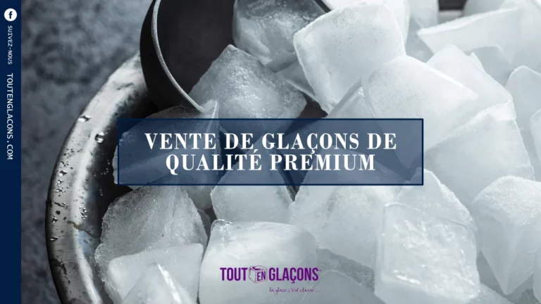 Vente et livraison de glaçons tout en glaçons