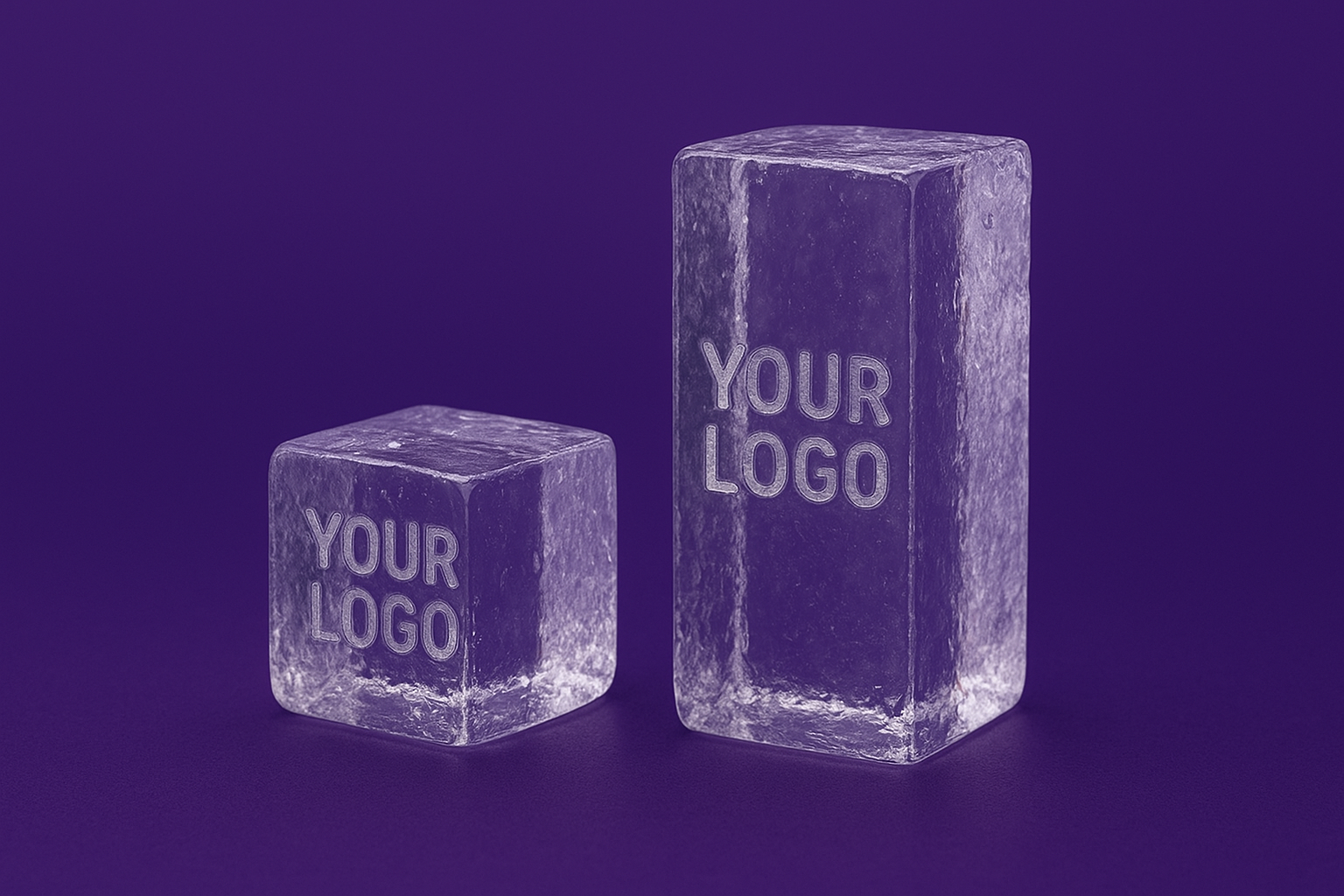 glaçons personnalisés logo clear ice cube collins